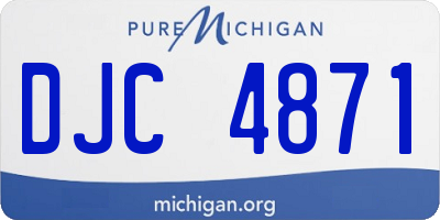 MI license plate DJC4871