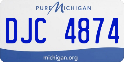 MI license plate DJC4874