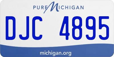 MI license plate DJC4895