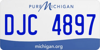 MI license plate DJC4897