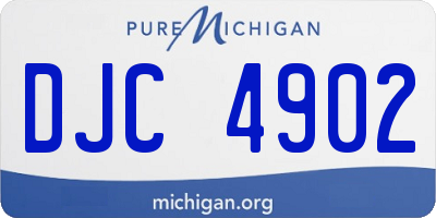 MI license plate DJC4902