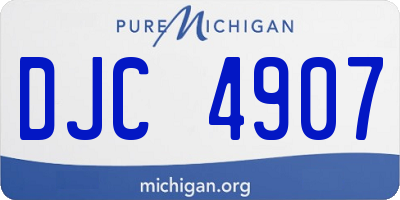 MI license plate DJC4907