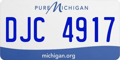 MI license plate DJC4917