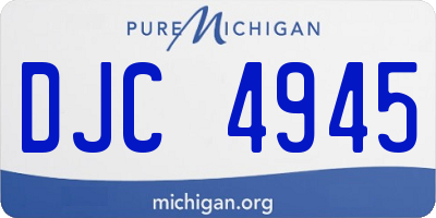 MI license plate DJC4945