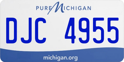 MI license plate DJC4955
