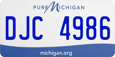 MI license plate DJC4986