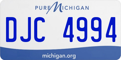 MI license plate DJC4994