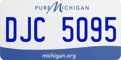 MI license plate DJC5095