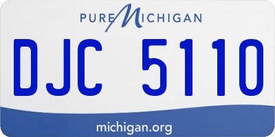MI license plate DJC5110
