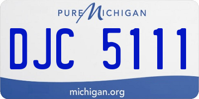 MI license plate DJC5111