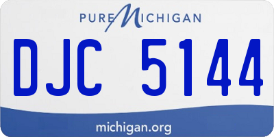 MI license plate DJC5144