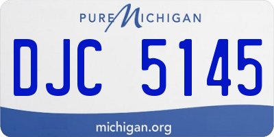 MI license plate DJC5145