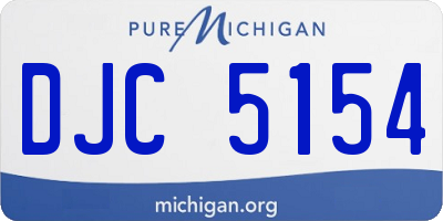 MI license plate DJC5154