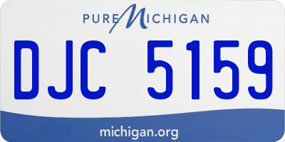 MI license plate DJC5159