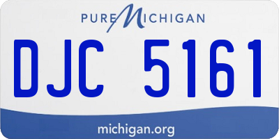 MI license plate DJC5161