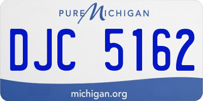 MI license plate DJC5162