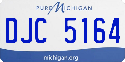 MI license plate DJC5164