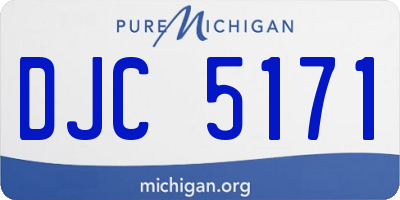 MI license plate DJC5171
