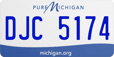 MI license plate DJC5174