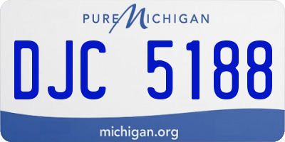 MI license plate DJC5188