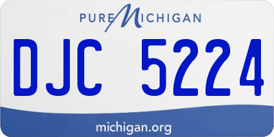 MI license plate DJC5224