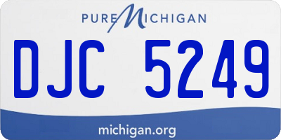 MI license plate DJC5249