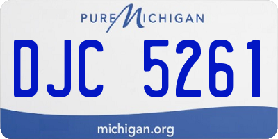 MI license plate DJC5261