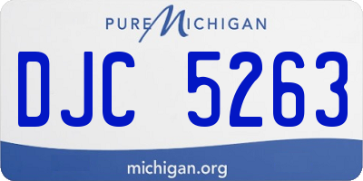 MI license plate DJC5263