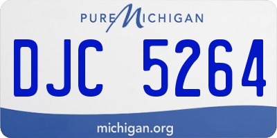 MI license plate DJC5264