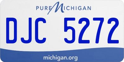 MI license plate DJC5272