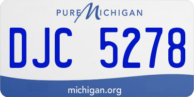 MI license plate DJC5278