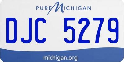 MI license plate DJC5279