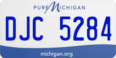 MI license plate DJC5284