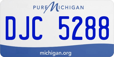 MI license plate DJC5288