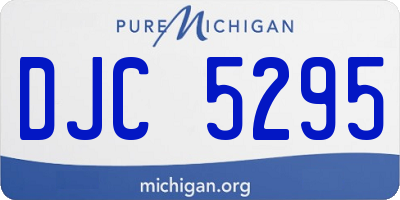 MI license plate DJC5295