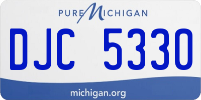 MI license plate DJC5330
