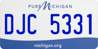 MI license plate DJC5331
