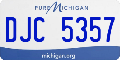 MI license plate DJC5357