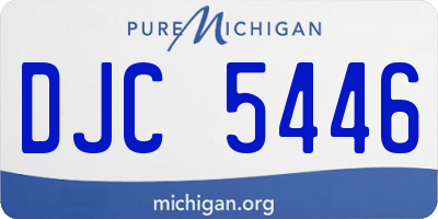 MI license plate DJC5446