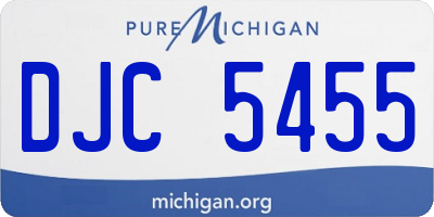 MI license plate DJC5455