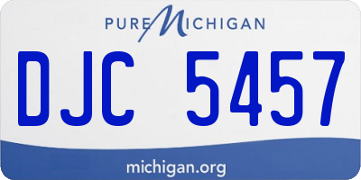 MI license plate DJC5457