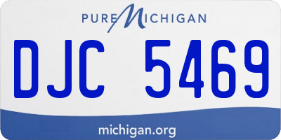 MI license plate DJC5469