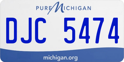 MI license plate DJC5474