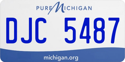 MI license plate DJC5487