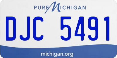 MI license plate DJC5491