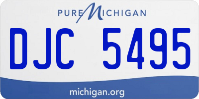 MI license plate DJC5495