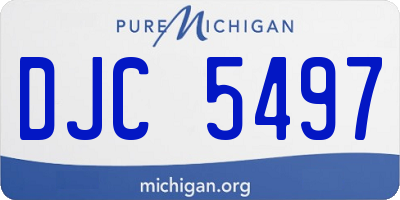 MI license plate DJC5497