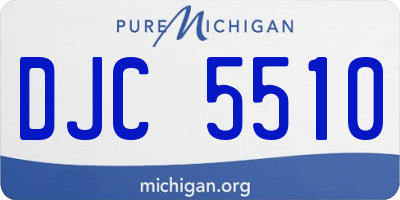 MI license plate DJC5510