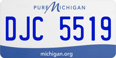 MI license plate DJC5519