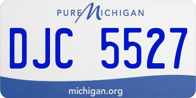 MI license plate DJC5527